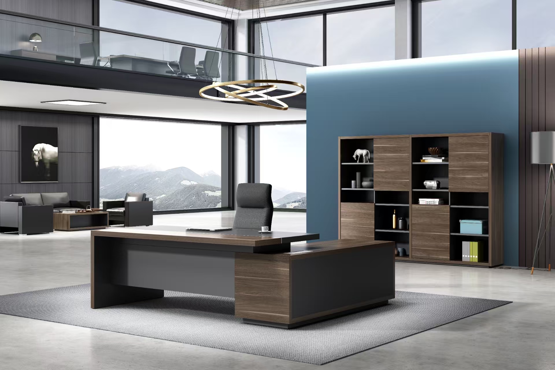 重庆二手老板桌  二手班台 二手办公桌